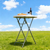 Table de bar pliante en plastique résistant aux intempéries Table haute rectangulaire pour cocktail en plein air et lors d'événements