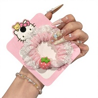 Chouchous pour cheveux en tissu dentelle ethnique coréenne, accessoires mignons pour fêtes, lot de 2 pièces pour filles et femmes