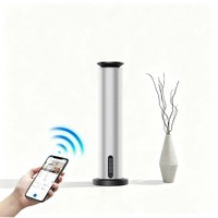 Diffuseur d'huiles essentielles ultrasonique de type pilier pour la maison, avec éclairage LED, design portable, construction métallique