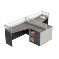 Nouveau produit, bureau d'ordinateur en bois moderne en forme de L, solide et sécurisé, avec un grand rangement