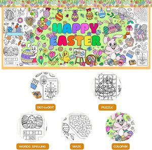 <span class=keywords><strong>โปสเตอร์</strong></span><span class=keywords><strong>การ</strong></span>ศึกษาแบบกำหนดสีเอง Leenice Happy Easter ขนาด 30x300 ซม. สำหรับกิจกรรมระบาย<span class=keywords><strong>สี</strong></span> DIY กระดาษ<span class=keywords><strong>วาด</strong></span>เขียน งานฝีมือ กระต่ายปาร์ตี้ - Product Image 4
