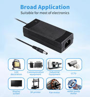 Adaptor Daya Desktop DC Universal 12V 5A 60W dengan Steker UE untuk DVD Hard Disk Konferensi Video