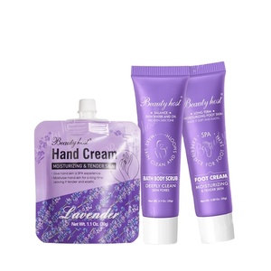 Nouveautés 2024 - Trousse de soin du corps au parfum de lavande pour les voyages - Crème pour les mains et les pieds et gommage pour le corps - Product Image 2