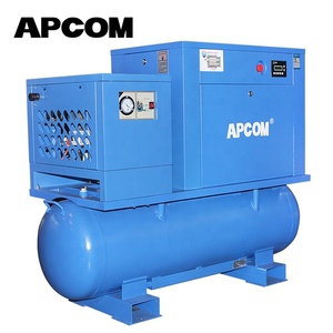 เครื่องอัดอากาศแบบสกรูโรตารี่ APCOM 7.5-22KW 8/12 บาร์ แบบอย่างติดตั้งถาวร ไม่ใช้น้ำมัน ระบบลมแห้ง ใช้ไฟ AC ระบายความร้อนด้วยอากาศ - Product Image 3