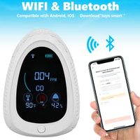 Controlador de gas de calidad del aire portátil 0-1000ppm co detector alarma batería Tuya WiFi detector de monóxido de carbono para co detector