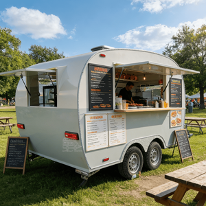 Remorque à glaces de type spécial, camion de restauration, remorque de concession alimentaire, chariot mobile de boissons, chariot de grillades remorquable - Product Image 6