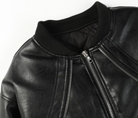 Blouson Bomber Varsity en Toile PU pour Homme avec Patch Brodé Personnalisé, Imperméable et Réversible
