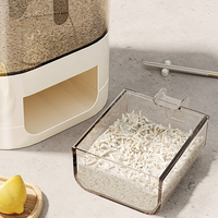 Distributeur de riz WANUO, conteneur à céréales, bac de stockage alimentaire, seau à riz hermétique, distributeur de grains, organisateur de rangement de cuisine