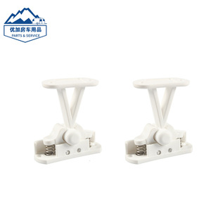 Tope de puerta de nailon para montaje en pared, amortiguador silencioso para puerta de apartamento o caravana con clip de goma anticolisión - Product Image 1