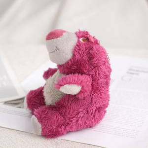 Carino orso fragola peluche piccolo orso bambola artiglio macchina Arcade PP cotone per alleviare lo Stress del regalo lavato - Product Image 5