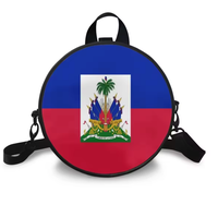 Sac à dos circulaire en cuir PU avec drapeau national du territoire de Guam, sac à bandoulière convertible pour femme, fermeture éclair personnalisée