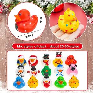 Juguetes de Baño de Pato de Goma con Diseño Personalizado de Navidad para Niños, Juguete Único para Bañera con Divertidos Diseños - Product Image 3