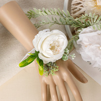 Fleur de poignet pour mariage, corsage de mariée, décoration florale pour la main, fleurs de bracelet pour la mariée et les demoiselles d'honneur