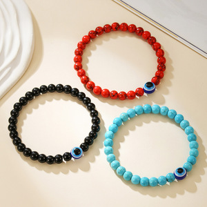 Turquoise Evil Eye <b>Beaded</b> <b>Bracelet</b> Set 3 Pack For <b>Men</b> Gift Jewelry - Product Image 4