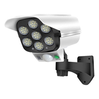 Lampe solaire à détecteur de mouvement 77LED étanche IP65 pour l'extérieur Lampes de jardin de rue Lampe de caméra virtuelle de sécurité/