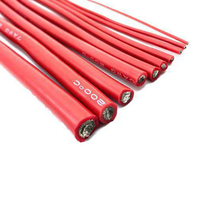 Fil de cuivre nu torsadé 8 AWG en silicone rouge et noir pour batterie automobile, solaire et soudage