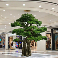 Grand Pin Bonsaï Décoratif d'Intérieur de Luxe Écologique de 2.8m Fleur Artificielle Plante d'Intérieur Arbre des Amoureux en Plastique