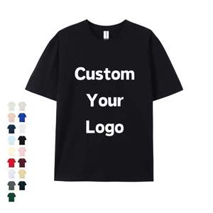 เสื้อยืดผ้าฝ้ายแท้ 100% สำหรับงานอีเว้นท์ สีพื้น ทรงหลวม สไตล์เรโทร น้ำหนัก 220 กรัม แขนสั้น รับสกรีนโลโก้ - Product Image 1