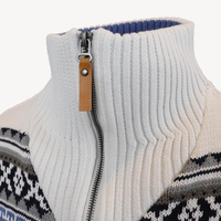 Pull-over décontracté pour homme à col montant, chaud et doux, avec impression de logo sur le devant, motif ODM, tricot d'hiver