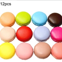 Faux Macarons colorés en plastique pet, 50 pièces, bricolage, Simulation de couleurs mélangées, Dessert