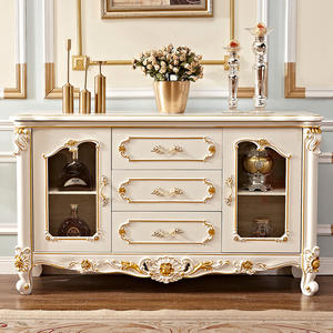 <span class=keywords><strong>Aparador</strong></span> tallado a mano de madera maciza de estilo europeo americano de lujo <span class=keywords><strong>para</strong></span> muebles de sala de estar hogar Hotel Hall Villa restaurante - Product Image 2