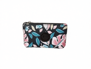 Monedero de poliéster con estampado de hojas para mujer, mini cartera de moda con cremallera - Product Image 1