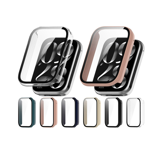 Tschick PC +Tempered Glass Case for Xiaomi Mi Band 9 Pro Smart Watch Strap Bumper Cover Screen Protector for Xiaomi Mi Band9 Pro