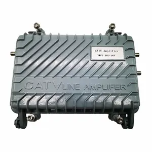 47-870MHz 2 RF Output 29dB Gain Outdoor CATV Signal Line Amplifier Booster for Cable TV