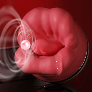 Vibrador con Lengua Grande para Lamer Pezones y Clítoris, Juguetes Estimulantes Hechos de Silicona, Varias Frecuencias de Vibración - Product Image 5