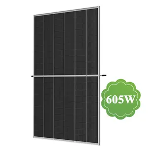 Panel surya Trina 605W kualitas tinggi TSM-DE20 harga grosir setengah sel fotovoltaik 590w 595w 600w 605w modul Pv lembaran belakang