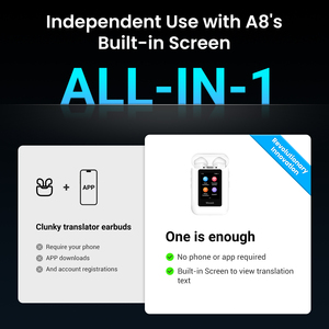 A8 CHATGPT AI Smart Device 144 Languages Two-Way Earbud Ai Translater Earphone for Business Travel A8 CHATGPT AI Smart Translato - Product Image 5