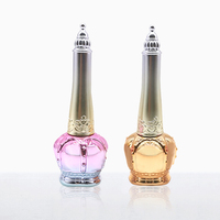 Botol Kaca Kosong UV Gel Nail Polish Mewah Berkualitas Tinggi 5ml/10ml/12ml dengan Kuas, Dapat Disesuaikan