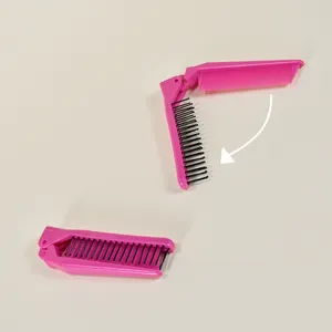 New Design Creative Double Headed Plastic Nylon Teeth Portable Folding Travel Hair Comb