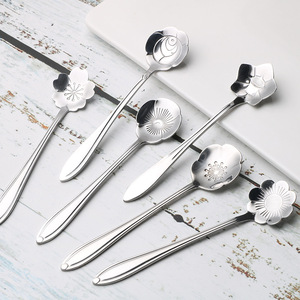 Cuchara de acero inoxidable <span class=keywords><strong>para</strong></span> café y té, cuchara agitadora <span class=keywords><strong>para</strong></span> café y postre de boda - Product Image 5