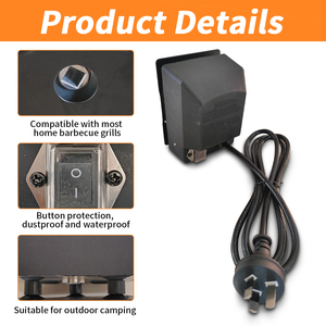 Kit de rôtissoire universel pour barbecue à gaz, moteur de <span class=keywords><strong>broche</strong></span> rotative électrique, support de montage pour <span class=keywords><strong>broche</strong></span> de barbecue, moteur de rôtissoire - Product Image 3