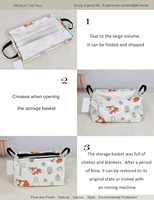 Panier à linge pliable rectangulaire en coton KUYUE, panier en toile imperméable pour la chambre des enfants, le bureau, les vêtements - Idée cadeau parfaite