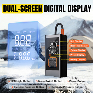 Compresor de Aire Portátil para Inflar Neumáticos, 150 PSI, Inflado 4 Veces Más Rápido, Batería de Litio Recargable, Adaptador de Corriente Continua de 12 V - Product Image 4