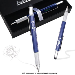 Fabrication sur mesure, outil multifonctionnel, stylo à bille en métal personnalisé 6-en-1 avec logo imprimé pour cadeaux de papeterie - Product Image 5