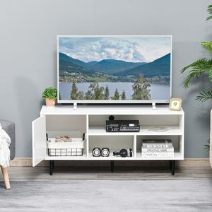 Modern Home Entertain ment Unit Center MDF-TV-Stands chrank für Fernseher bis zu 60 Zoll mit Kabelloch-Lager regal für Wohnzimmer - Product Image 2