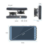 Caméra de conduite automobile Full Ultra HD 4 pouces, écran IPS 2.5D, WDR, enregistreur vidéo numérique DVR, grand angle de 170 degrés