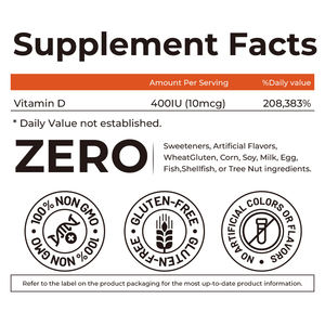 OEM/ODM özelleştirilmiş bebek <span class=keywords><strong>D</strong></span> vitamini damla 400IU (10mcg) bebek ve yürümeye başlayan sıvı takviyesi yardım bebekler ve bebekler kalsiyum absorbe - Product Image 3