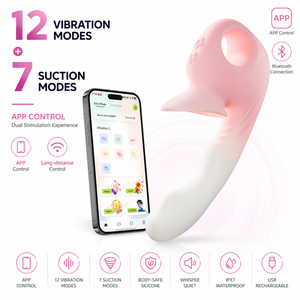 Vibrateur à succion pour femmes, contrôle par application, suceur de clitoris, vibrateur point G, jouet sexuel, jouets pour adultes, 12 vibrations, <span class=keywords><strong>7</strong></span> modes de succion, silicone - Product Image 1
