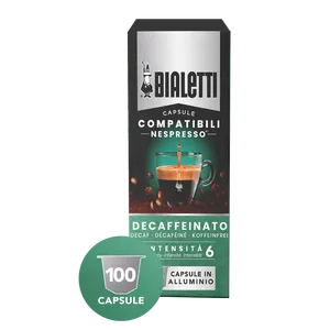 Capsule in Alluminio Bialetti Deca 100 Compatibili con Nespresso con Coperchio in Plastica e Corpo in Metallo 0,18/giorno - Product Image 1