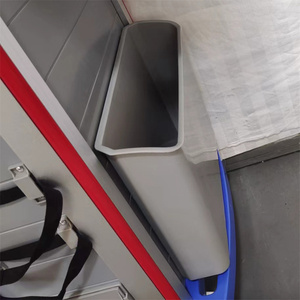 รถเข็นทางการแพทย์ฉุกเฉินมี5ลิ้นชักและซีลรักษาความปลอดภัยแบบใช้แล้วทิ้งรหัสโรงพยาบาลรถเข็นสีฟ้า - Product Image 6