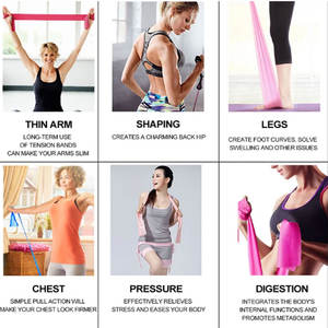 Bandes de résistance plates longues pour yoga, pilates et étirements, sans latex, personnalisées, élastiques, Thera Band - Product Image 3