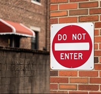 Panneau Personnalisé « Interdiction d'Entrée », Signalisation Routière Réfléchissante en Aluminium de 80 Mil pour Projets Municipaux et de Construction