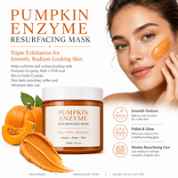 Crème exfoliante pour le visage à l'enzyme de citrouille, masque resurfaçant avec AHA PHA pour éclaircir et hydrater la peau