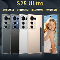 Smartphone S25 Ultra Deca Core LTE Layar OLED HD 7,3 inci 108MP 8GB+256GB Dual SIM 5G Buka Kunci Wajah & Sidik Jari