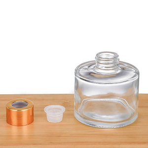 Empty Diffuser Glass <b>Bottles</b> 50ml 100ml 150ml <b>200ml</b> Gold Silver Black Ring Screen Printing Rubber Stopper Customizable Capacity - Product Image 3