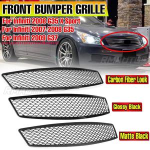 G35 G37 Car Front Bumper Honeycomb <b>Mesh</b> Centre <b>Grill</b> Grille Panel <b>for</b> Infiniti G35 G37 4Door Sedan 2007-2009 Front Racing <b>Grills</b> - Product Image 1